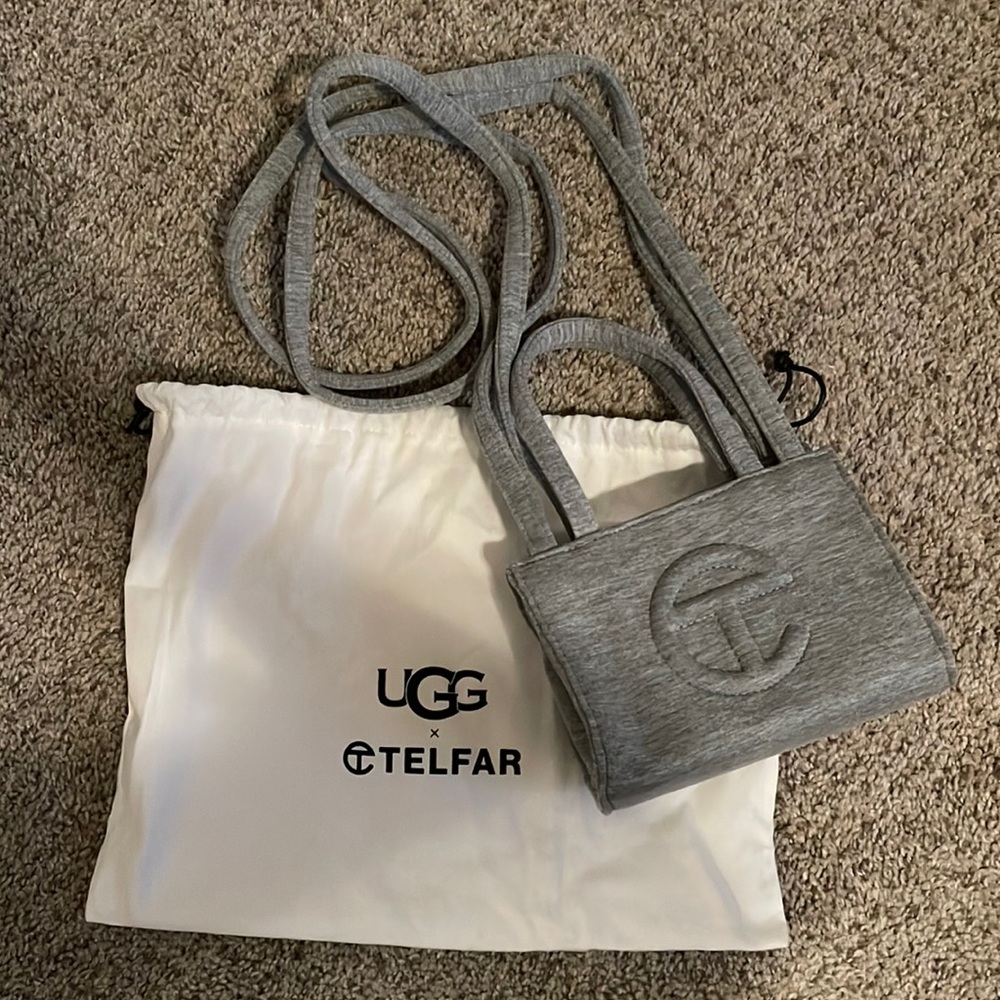 Ugg x Telfar small gray bag